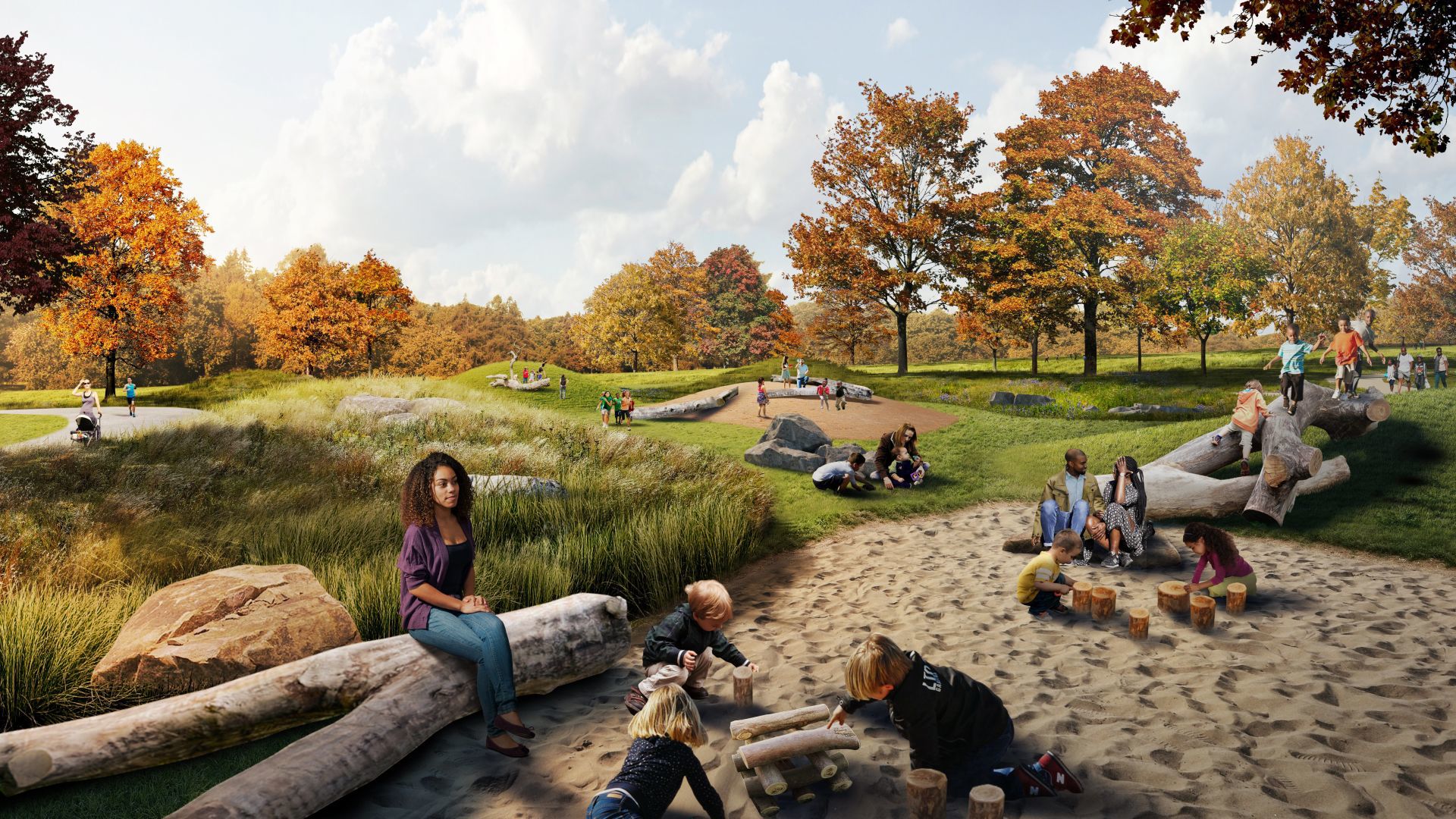Nature Playscape in Forest Park